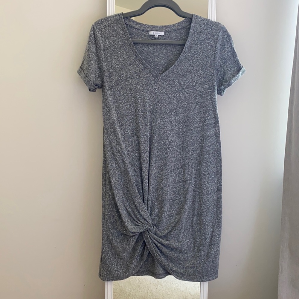 Z Supply Heather Gray Side Knot Dress